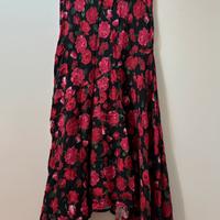 Gonna asimmetrica floreale