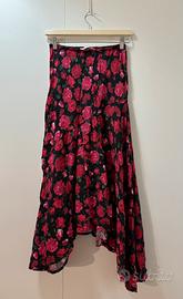 Gonna asimmetrica floreale