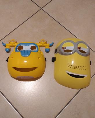 2 Maschere carnevale Super Wings + Minions 