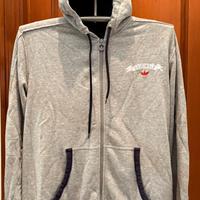 Felpa Adidas Original Vintage con Zip e frange