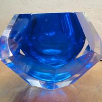 Murano Vetro blu sommerso  Anni 60 italy collezion