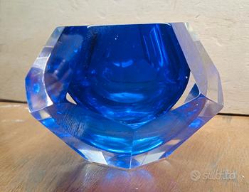 Murano Vetro blu sommerso  Anni 60 italy collezion