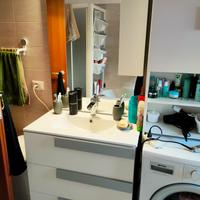 mobile bagno bianco e grigio 