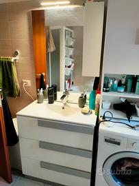 mobile bagno bianco e grigio 