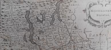 antica mappa ducato di Milano rarissima 