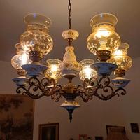 lampadario in capodimonte d'epoca