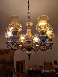 lampadario in capodimonte d'epoca