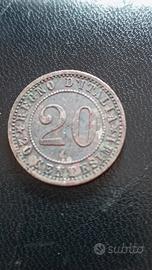 20 Centesimi 1895 Umberto I - Regno d'Italia (NC)