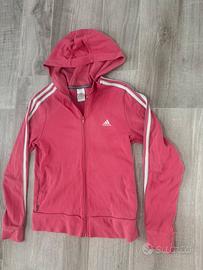 Felpa adida donna rosa con cappuccio