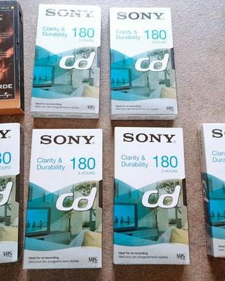 6 Videocassette Sony VHS  vergini e film