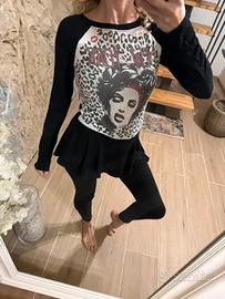 Y2k t shirt donna dennyrose 🖤 suéter elegante ele