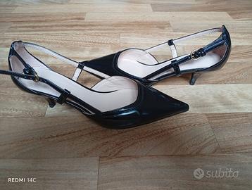 Scarpe decolletè abrasivated black Pinko