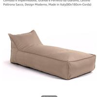 Pouf chaise longue da esterno 80x180cm