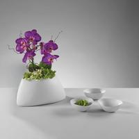 Vaso con tris ciotole in porcellana - Mascagni