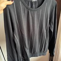 Felpa nera con brillantini Liu Jo Tg. M