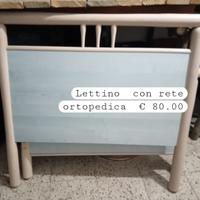 Lettino con rete ortopedica