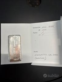 Iingotto argento 999