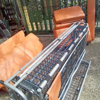 divano letto in pelle vera nuovo.