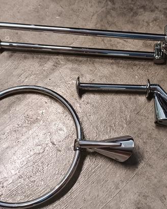 Set Arredo bagno  acciaio cromato