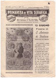 Opuscolo primavera di vita serafica 1953
