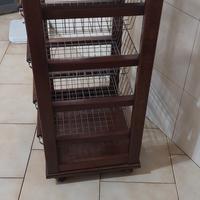 carrello porta pane e frutta.