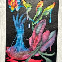 Disegno fatto a mano con matite colorate