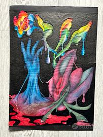 Disegno fatto a mano con matite colorate