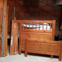 Struttura letto singolo legno massello IKEA