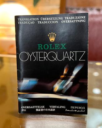 Libretto ROLEX OYSTERQUARTZ