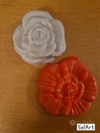 2 candele Fatte A Mano fiore