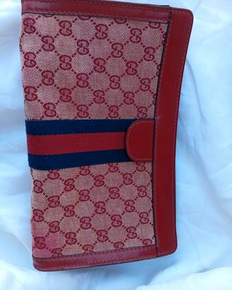 GUCCI originale beauty case vintage tessuto/pelle 