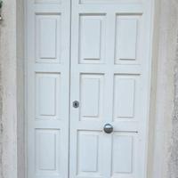 Portoncino d'ingresso in Alluminio Bianco a 2 Ante