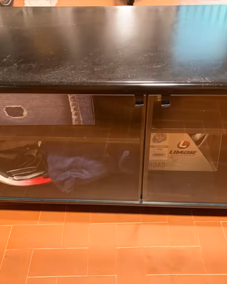 Mobile porta TV / Hi-Fi Prandini con ante in vetro