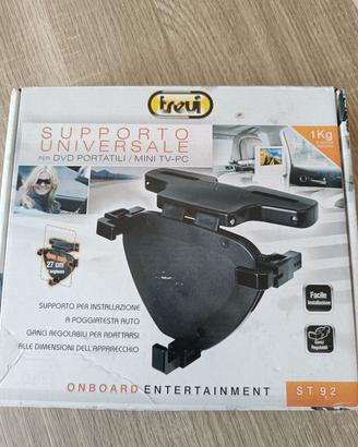 Supporto universale auto x DVD e mini TV 