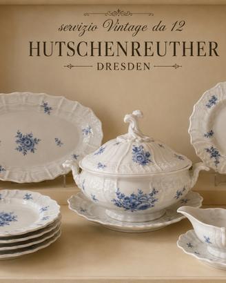 Servizionpiatti Hutschenreuther Dresden fiori blu