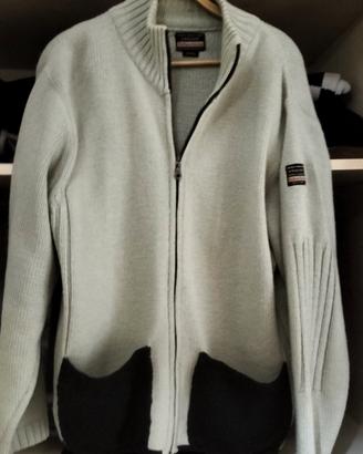 Maglione Malboro in pura lana con cerniera