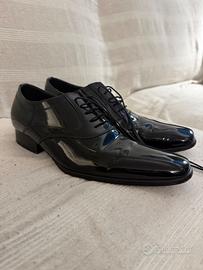 CERIMONIA - Scarpe eleganti nere lucide uomo