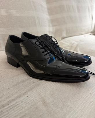 CERIMONIA - Scarpe eleganti nere lucide uomo
