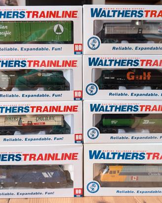 Lotto locomotive e vagoni Walthers Trainline