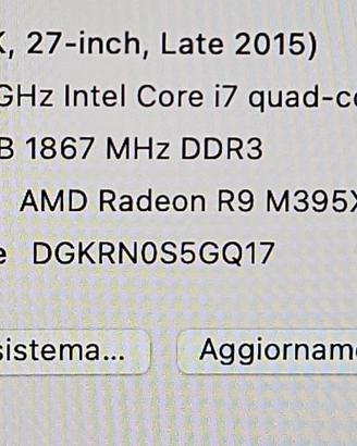 IMac 27 Retina 5K – i7 – 32GB  ram - SSD 500 GB