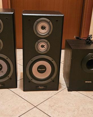 Subwoofer attivo Aiwa ts-w45 e diffusori pioneer c