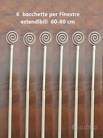 Set 6 Bacchette estensibili per finestre