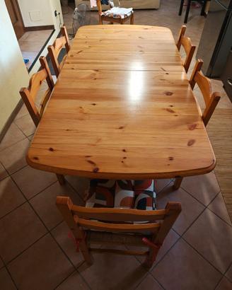 Tavolo allungabile in legno massello