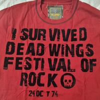 maglia blend rossa con maniche nere