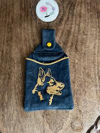 Portapremietti con ricamo pastore tedesco