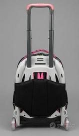 Zaino trolley Seven scuola nero rosa – con ruote
