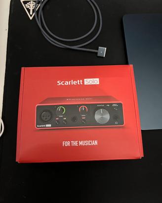 Scheda audio Scarlett solo 3 gen, perfetta