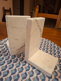 fermalibro in marmo bianco 8x8x15