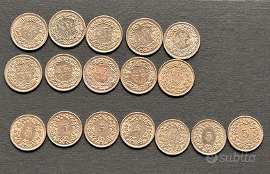 Lotto 17 Monete Svizzere Miste