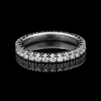 ANELLO VERETTA GIRODITO ORO 18 KT BRILLANTI 0.90CT